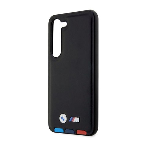BMW Leather Hot Stamp Tricolor - Etui Samsung Galaxy S23 (czarny) BMW Leather Hot Stamp Tricolor - Etui Samsung Galaxy S23 (czarny)