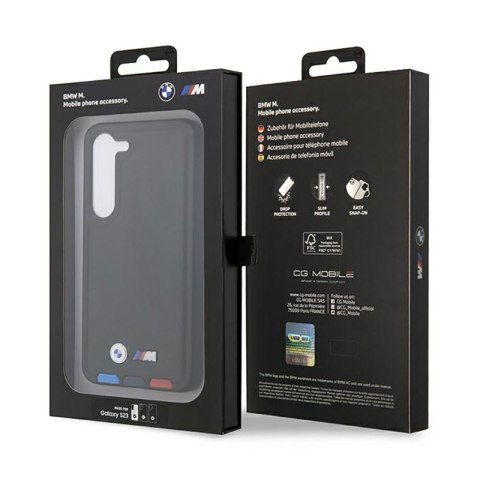 BMW Leather Hot Stamp Tricolor - Etui Samsung Galaxy S23 (czarny) BMW Leather Hot Stamp Tricolor - Etui Samsung Galaxy S23 (czarny)