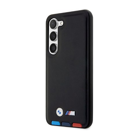 BMW Leather Hot Stamp Tricolor - Etui Samsung Galaxy S23+ (czarny) BMW Leather Hot Stamp Tricolor - Etui Samsung Galaxy S23+ (czarny)