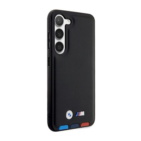 BMW Leather Hot Stamp Tricolor - Etui Samsung Galaxy S23+ (czarny) BMW Leather Hot Stamp Tricolor - Etui Samsung Galaxy S23+ (czarny)