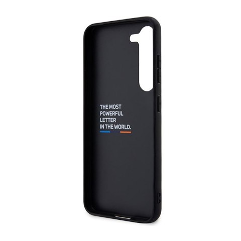 BMW Leather Hot Stamp Tricolor - Etui Samsung Galaxy S23+ (czarny) BMW Leather Hot Stamp Tricolor - Etui Samsung Galaxy S23+ (czarny)