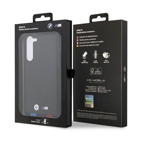 BMW Leather Hot Stamp Tricolor - Etui Samsung Galaxy S23+ (czarny) BMW Leather Hot Stamp Tricolor - Etui Samsung Galaxy S23+ (czarny)