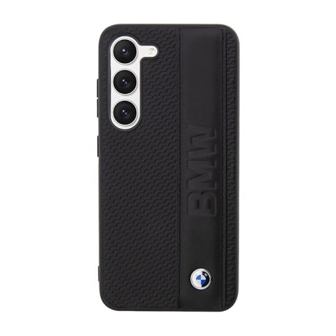 BMW Leather Textured & Stripe - Etui Samsung Galaxy S23 (czarny) BMW Leather Textured & Stripe - Etui Samsung Galaxy S23 (czarny)
