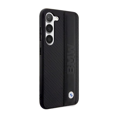 BMW Leather Textured & Stripe - Etui Samsung Galaxy S23 (czarny) BMW Leather Textured & Stripe - Etui Samsung Galaxy S23 (czarny)