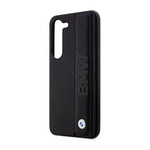 BMW Leather Textured & Stripe - Etui Samsung Galaxy S23 (czarny) BMW Leather Textured & Stripe - Etui Samsung Galaxy S23 (czarny)