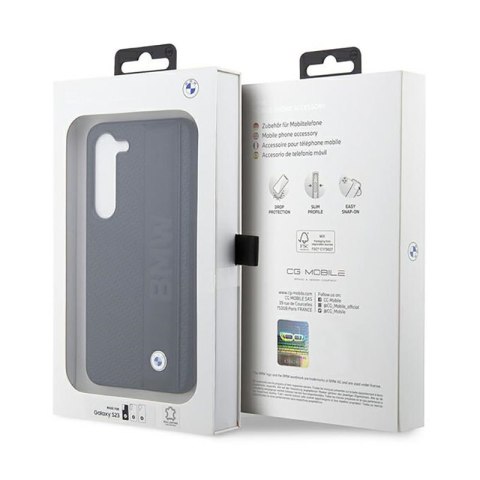 BMW Leather Textured & Stripe - Etui Samsung Galaxy S23 (czarny) BMW Leather Textured & Stripe - Etui Samsung Galaxy S23 (czarny)