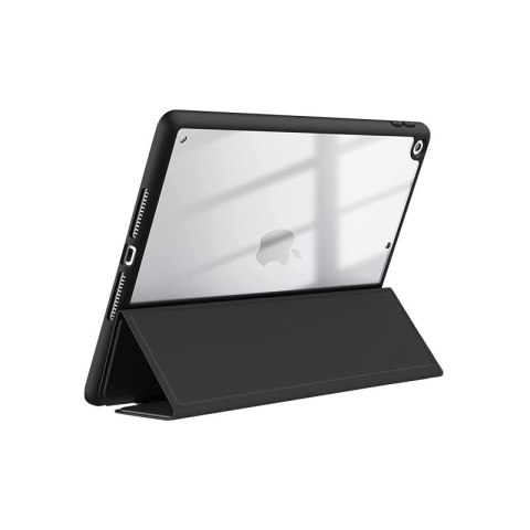 Crong PrimeFolio - Etui iPad 10.2" (2021-2019) z podstawką i schowkiem na Apple Pencil (czarny/przezroczysty) Crong PrimeFolio - Etui iPad 10.2" (2021-2019) z podstawką i schowkiem na Apple Pencil (czarny/przezroczysty)