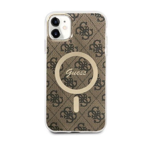 Guess 4G MagSafe - Etui iPhone 11 (Brązowy) Guess 4G MagSafe - Etui iPhone 11 (Brązowy)