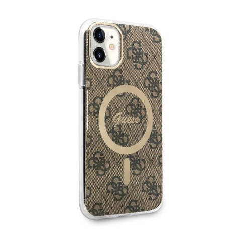 Guess 4G MagSafe - Etui iPhone 11 (Brązowy) Guess 4G MagSafe - Etui iPhone 11 (Brązowy)