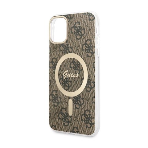 Guess 4G MagSafe - Etui iPhone 11 (Brązowy) Guess 4G MagSafe - Etui iPhone 11 (Brązowy)