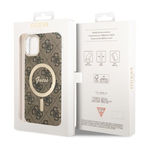 Guess 4G MagSafe - Etui iPhone 11 (Brązowy) Guess 4G MagSafe - Etui iPhone 11 (Brązowy)