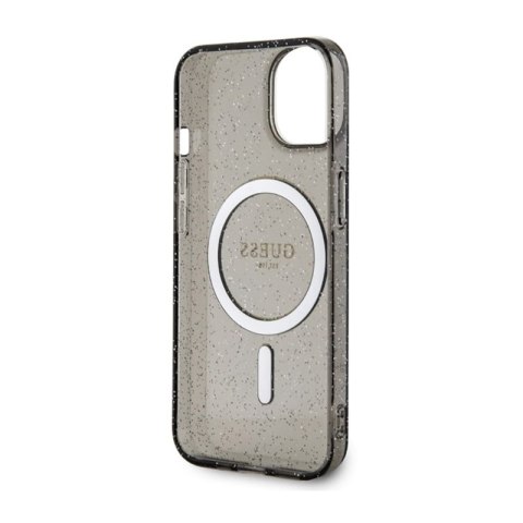 Guess Glitter Gold MagSafe - Etui iPhone 14 Plus (Czarny) Guess Glitter Gold MagSafe - Etui iPhone 14 Plus (Czarny)