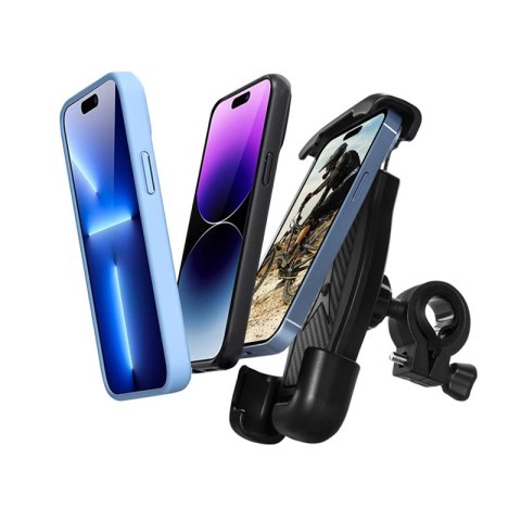 Crong Bikeclip Enduro - Uchwyt na telefon do roweru (czarny) Crong Bikeclip Enduro - Uchwyt na telefon do roweru (czarny)