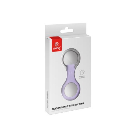 Crong Silicone Case with Key Ring - Etui ochronne brelok do Apple AirTag (fioletowy) Crong Silicone Case with Key Ring - Etui ochronne brelok do Apple AirTag (fioletowy)