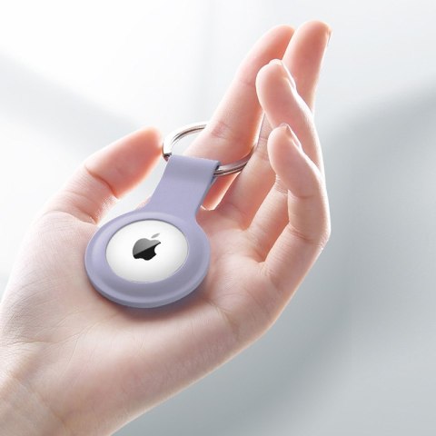 Crong Silicone Case with Key Ring - Etui ochronne brelok do Apple AirTag (lawendowy) Crong Silicone Case with Key Ring - Etui ochronne brelok do Apple AirTag (lawendowy)