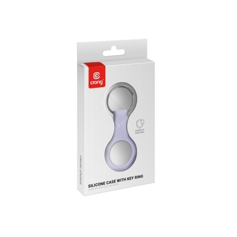 Crong Silicone Case with Key Ring - Etui ochronne brelok do Apple AirTag (lawendowy) Crong Silicone Case with Key Ring - Etui ochronne brelok do Apple AirTag (lawendowy)