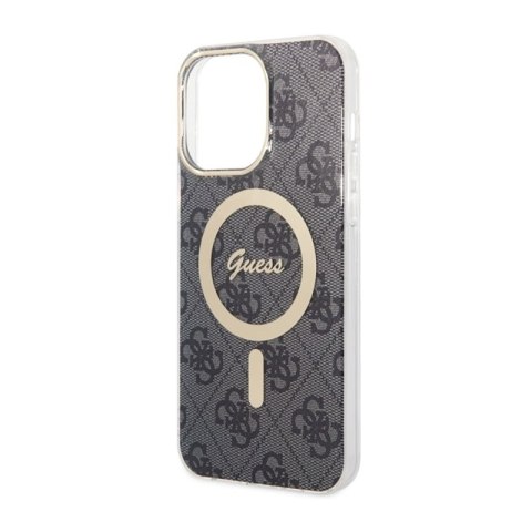 Guess 4G MagSafe - Etui iPhone 14 Pro Max (Czarny) Guess 4G MagSafe - Etui iPhone 14 Pro Max (Czarny)