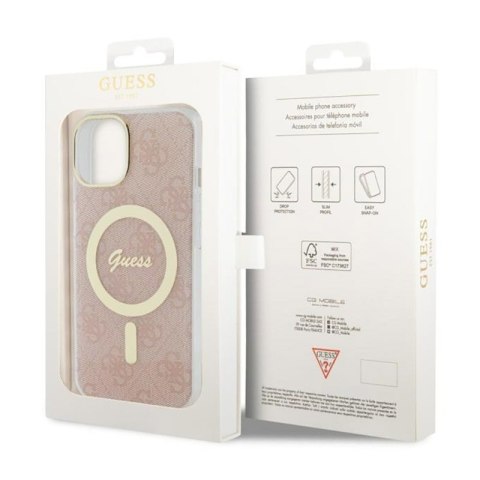 Guess 4G MagSafe - Etui iPhone 14 (Różowy) Guess 4G MagSafe - Etui iPhone 14 (Różowy)