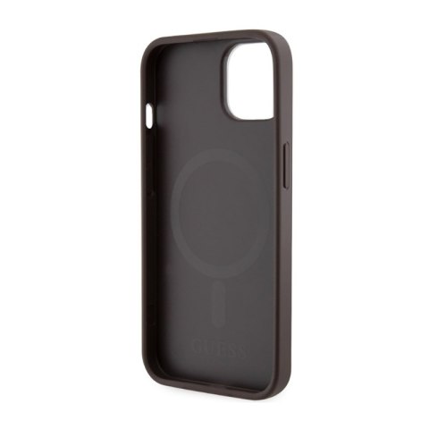 Guess GCube Stripes MagSafe - Etui iPhone 14 (Brązowy) Guess GCube Stripes MagSafe - Etui iPhone 14 (Brązowy)