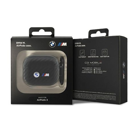 BMW Carbon Double Metal Logo - Etui AirPods 3 (Czarny) BMW Carbon Double Metal Logo - Etui AirPods 3 (Czarny)