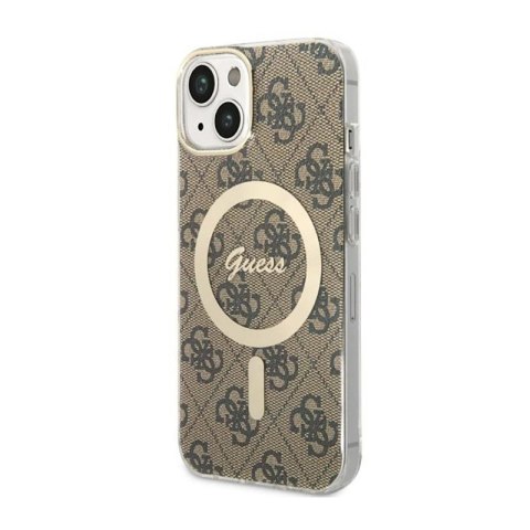 Guess 4G MagSafe - Etui iPhone 14 (Brązowy) Guess 4G MagSafe - Etui iPhone 14 (Brązowy)