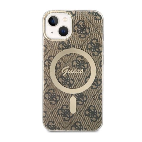 Guess 4G MagSafe - Etui iPhone 14 (Brązowy) Guess 4G MagSafe - Etui iPhone 14 (Brązowy)