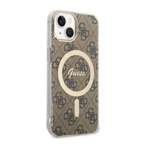 Guess 4G MagSafe - Etui iPhone 14 (Brązowy) Guess 4G MagSafe - Etui iPhone 14 (Brązowy)