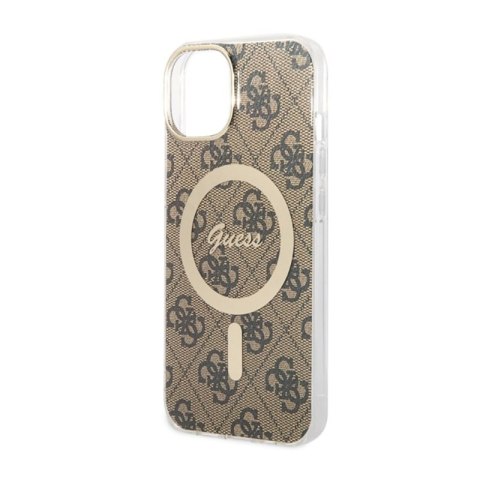 Guess 4G MagSafe - Etui iPhone 14 (Brązowy) Guess 4G MagSafe - Etui iPhone 14 (Brązowy)