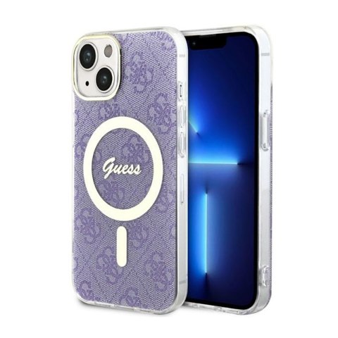 Guess 4G MagSafe - Etui iPhone 14 Plus (Purpurowy) Guess 4G MagSafe - Etui iPhone 14 Plus (Purpurowy)