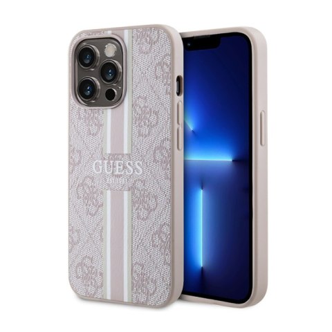 Guess 4G Printed Stripes MagSafe - Etui iPhone 13 Pro Max (Różowy) Guess 4G Printed Stripes MagSafe - Etui iPhone 13 Pro Max (Różowy)