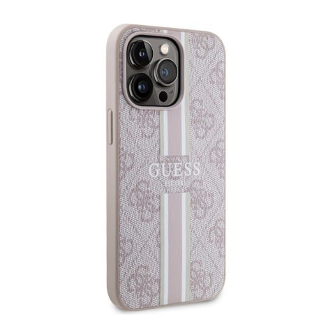 Guess 4G Printed Stripes MagSafe - Etui iPhone 13 Pro Max (Różowy) Guess 4G Printed Stripes MagSafe - Etui iPhone 13 Pro Max (Różowy)