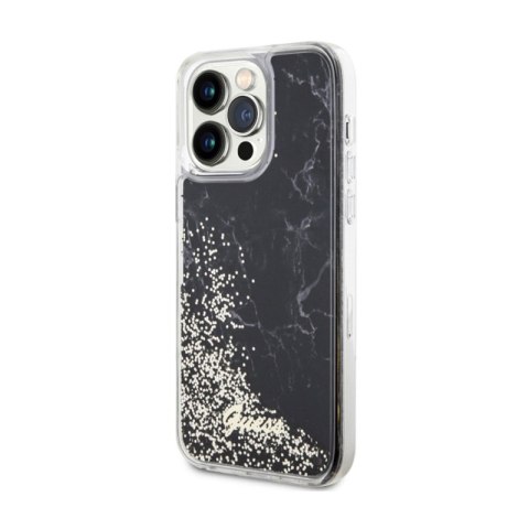 Guess Liquid Glitter Marble - Etui iPhone 14 Pro Max (Czarny) Guess Liquid Glitter Marble - Etui iPhone 14 Pro Max (Czarny)