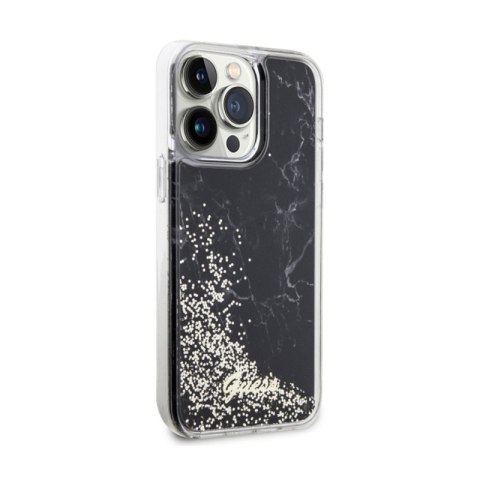 Guess Liquid Glitter Marble - Etui iPhone 14 Pro Max (Czarny) Guess Liquid Glitter Marble - Etui iPhone 14 Pro Max (Czarny)