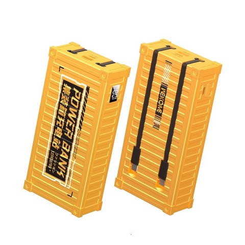 WEKOME WP-341 Container Series - Power bank 20000 mAh Super Charging z wbudowanym kablem USB-C & Lightning PD 20W + QC 22.5W (Żó WEKOME WP-341 Container Series - Power bank 20000 mAh Super Charging z wbudowanym kablem USB-C & Lightning PD 20W + QC 22.5W (Żó