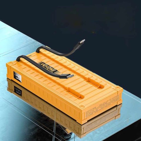 WEKOME WP-341 Container Series - Power bank 20000 mAh Super Charging z wbudowanym kablem USB-C & Lightning PD 20W + QC 22.5W (Żó WEKOME WP-341 Container Series - Power bank 20000 mAh Super Charging z wbudowanym kablem USB-C & Lightning PD 20W + QC 22.5W (Żó