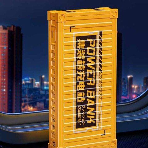 WEKOME WP-341 Container Series - Power bank 20000 mAh Super Charging z wbudowanym kablem USB-C & Lightning PD 20W + QC 22.5W (Żó WEKOME WP-341 Container Series - Power bank 20000 mAh Super Charging z wbudowanym kablem USB-C & Lightning PD 20W + QC 22.5W (Żó