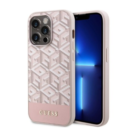 Guess GCube Stripes MagSafe - Etui iPhone 14 Pro Max (Różowy) Guess GCube Stripes MagSafe - Etui iPhone 14 Pro Max (Różowy)
