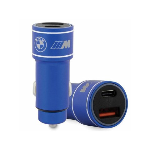 BMW M Edition - Ładowarka samochodowa Fast Charge USB-C & USB-A PD 18W + QC 3.0 18W (niebieski) BMW M Edition - Ładowarka samochodowa Fast Charge USB-C & USB-A PD 18W + QC 3.0 18W (niebieski)