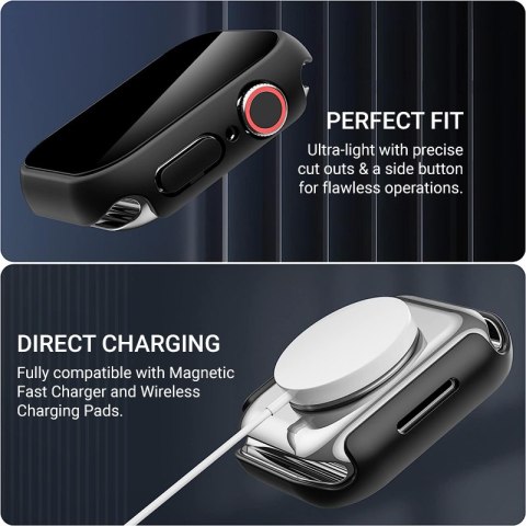 Crong Hybrid Watch Case - Etui ze szkłem Apple Watch 41mm (Carbon) Crong Hybrid Watch Case - Etui ze szkłem Apple Watch 41mm (Carbon)