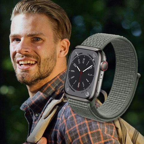 Crong Nylon - Pasek sportowy do Apple Watch 42/44/45/49 mm (Military Green) Crong Nylon - Pasek sportowy do Apple Watch 42/44/45/49 mm (Military Green)