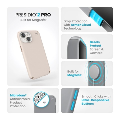 Speck Presidio2 Pro Magsafe - Etui iPhone 15 / iPhone 14 / iPhone 13 (Bleached Bone / Heirloom Gold / Hazel Brown) Speck Presidio2 Pro Magsafe - Etui iPhone 15 / iPhone 14 / iPhone 13 (Bleached Bone / Heirloom Gold / Hazel Brown)