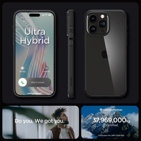Spigen Ultra Hybrid - Etui do iPhone 15 Pro Max (Matte Black) Spigen Ultra Hybrid - Etui do iPhone 15 Pro Max (Matte Black)