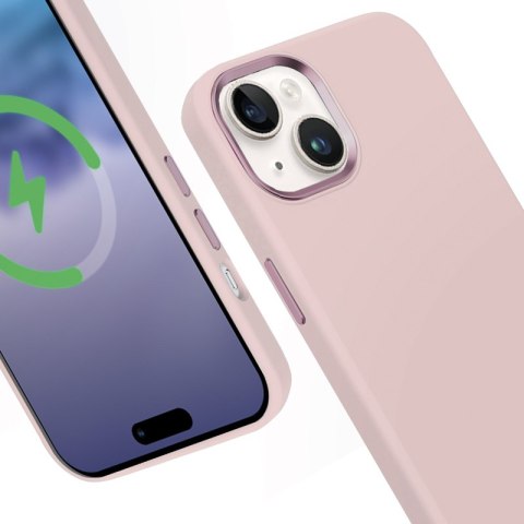 Crong Color Cover LUX Magnetic - Etui iPhone 15 Plus MagSafe (różowy) Crong Color Cover LUX Magnetic - Etui iPhone 15 Plus MagSafe (różowy)