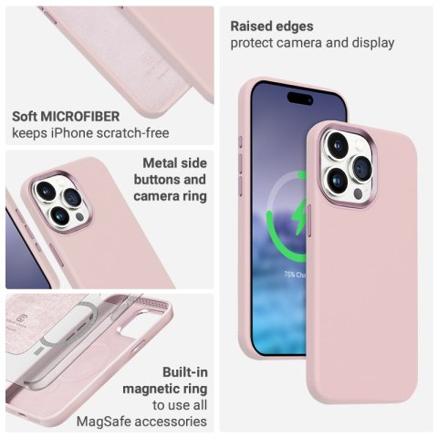Crong Color Cover LUX Magnetic - Etui iPhone 15 Plus MagSafe (różowy) Crong Color Cover LUX Magnetic - Etui iPhone 15 Plus MagSafe (różowy)