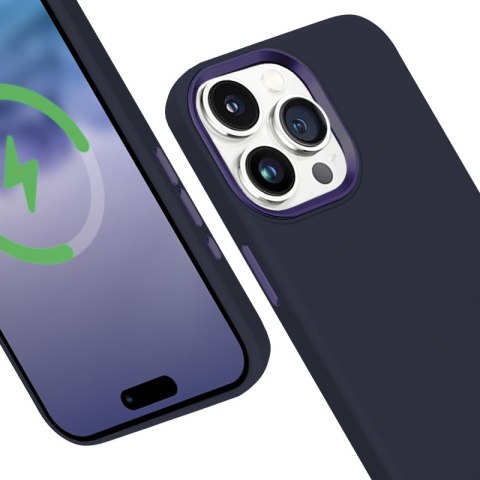 Crong Color Cover LUX Magnetic - Etui iPhone 15 Pro Max MagSafe (granatowy) Crong Color Cover LUX Magnetic - Etui iPhone 15 Pro Max MagSafe (granatowy)