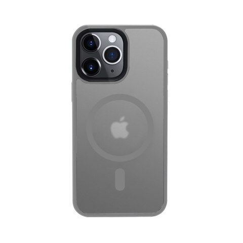 Crong Hybrid Frost MAG Cover - Etui iPhone 15 Pro Max MagSafe (szary) Crong Hybrid Frost MAG Cover - Etui iPhone 15 Pro Max MagSafe (szary)