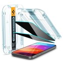 Spigen GLAS.TR EZ FIT Privacy 2-Pack - Szkło hartowane z filtrem prywatyzującym do iPhone 15 Plus 2 szt