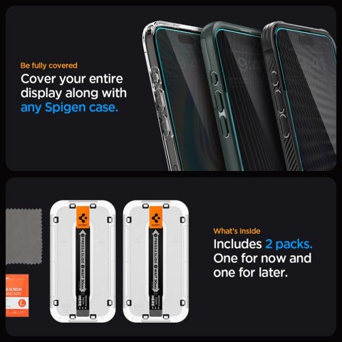 Spigen GLAS.TR EZ FIT Privacy 2-Pack - Szkło hartowane z filtrem prywatyzującym do iPhone 15 Plus 2 szt Spigen GLAS.TR EZ FIT Privacy 2-Pack - Szkło hartowane z filtrem prywatyzującym do iPhone 15 Plus 2 szt