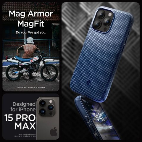 Spigen Mag Armor MagSafe - Etui do iPhone 15 Pro Max (Navy Blue) Spigen Mag Armor MagSafe - Etui do iPhone 15 Pro Max (Navy Blue)
