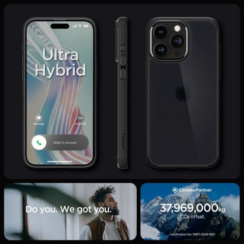 Spigen Ultra Hybrid - Etui do iPhone 15 Pro (Frost Black) Spigen Ultra Hybrid - Etui do iPhone 15 Pro (Frost Black)